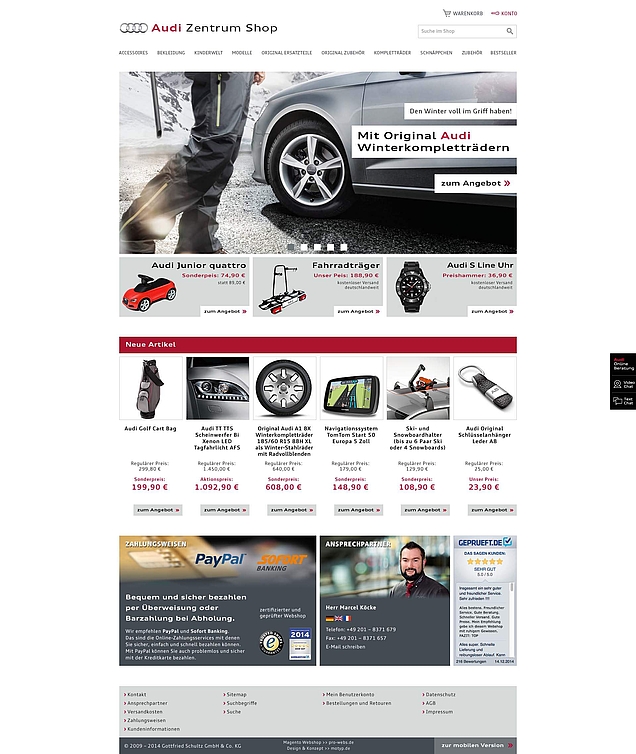 Audi-Zentrum-Shop-Startseite