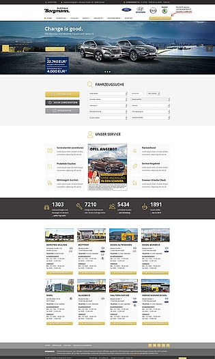 TYPO3 Realisierung einer Webseite für das Autohaus Borgmann Borgmann